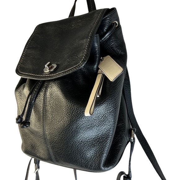 Coach Black Leather Backpack - Picture 3 of 8